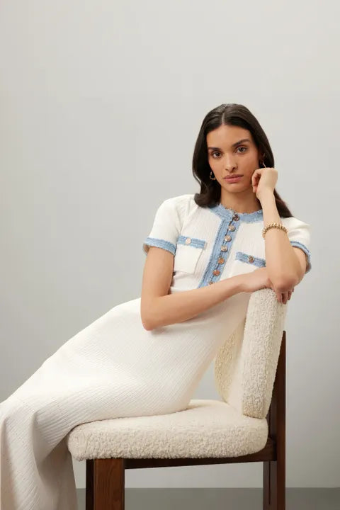 Buttoned Knit Dress – 154879