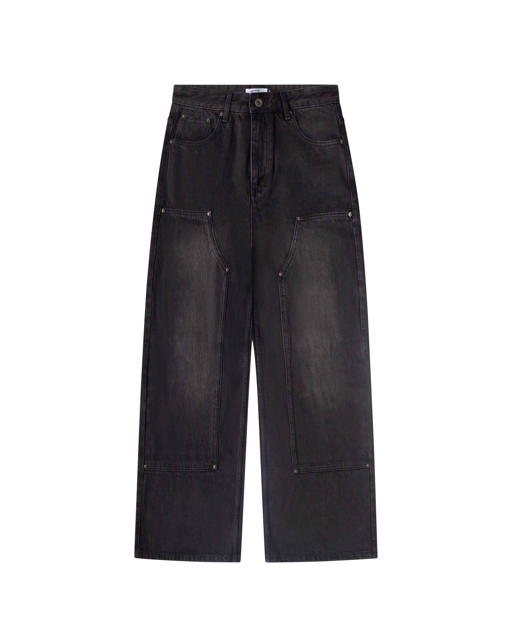 Black Double Knee Denim