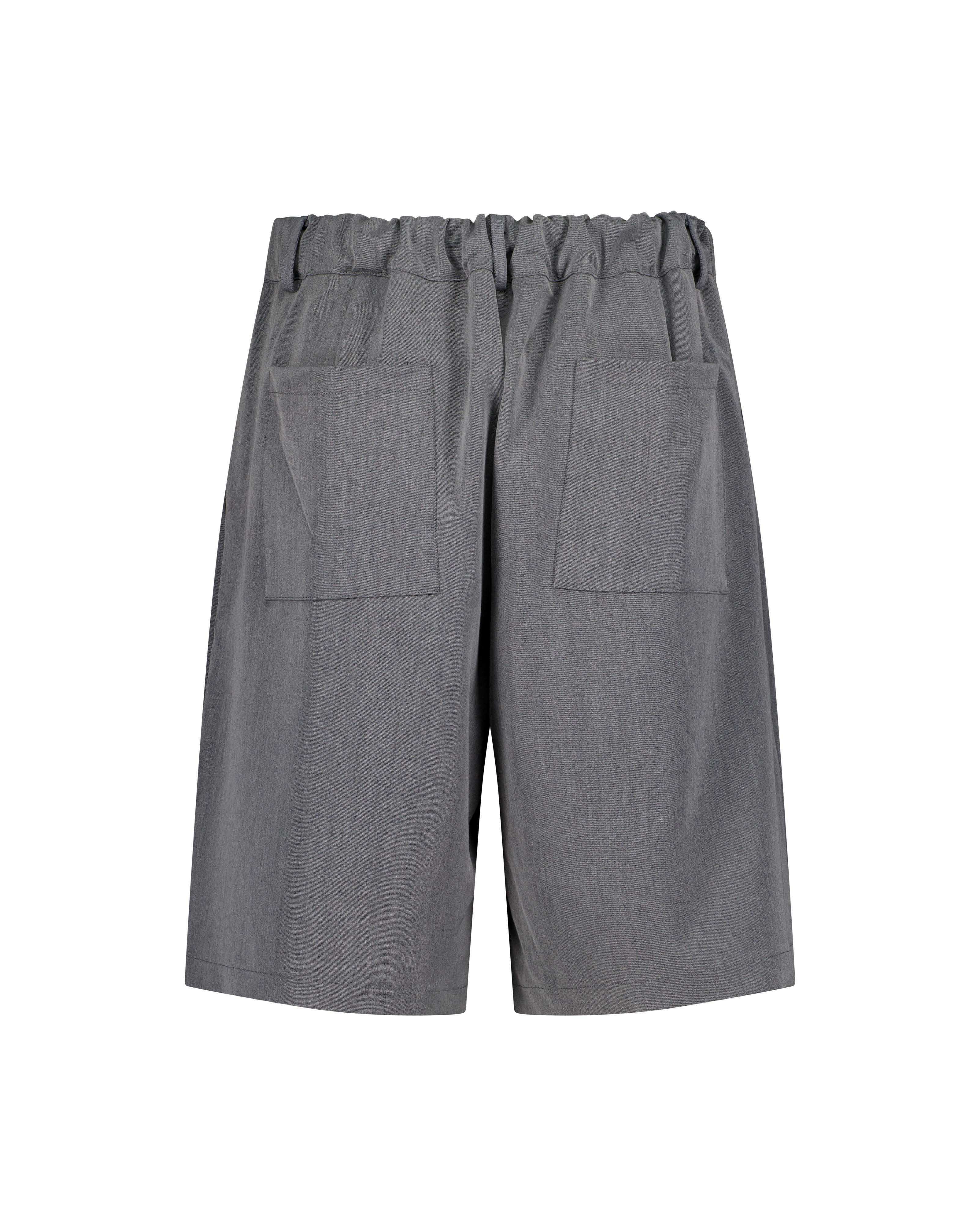 Plissierte Shorts – Grau