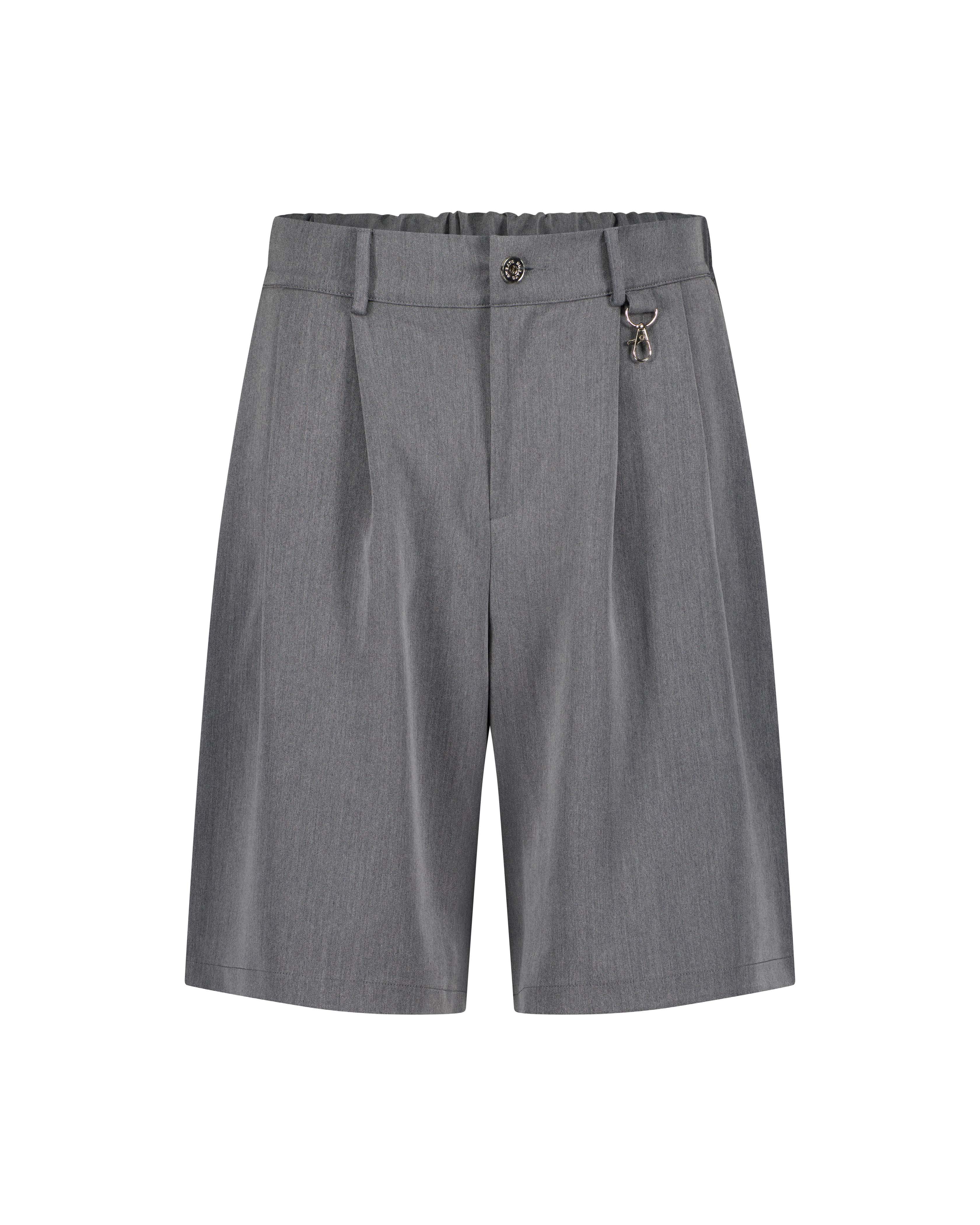 Plissierte Shorts – Grau