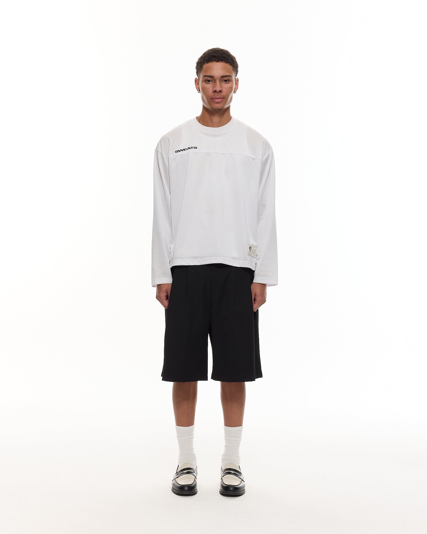 Plissierte Shorts – Schwarz