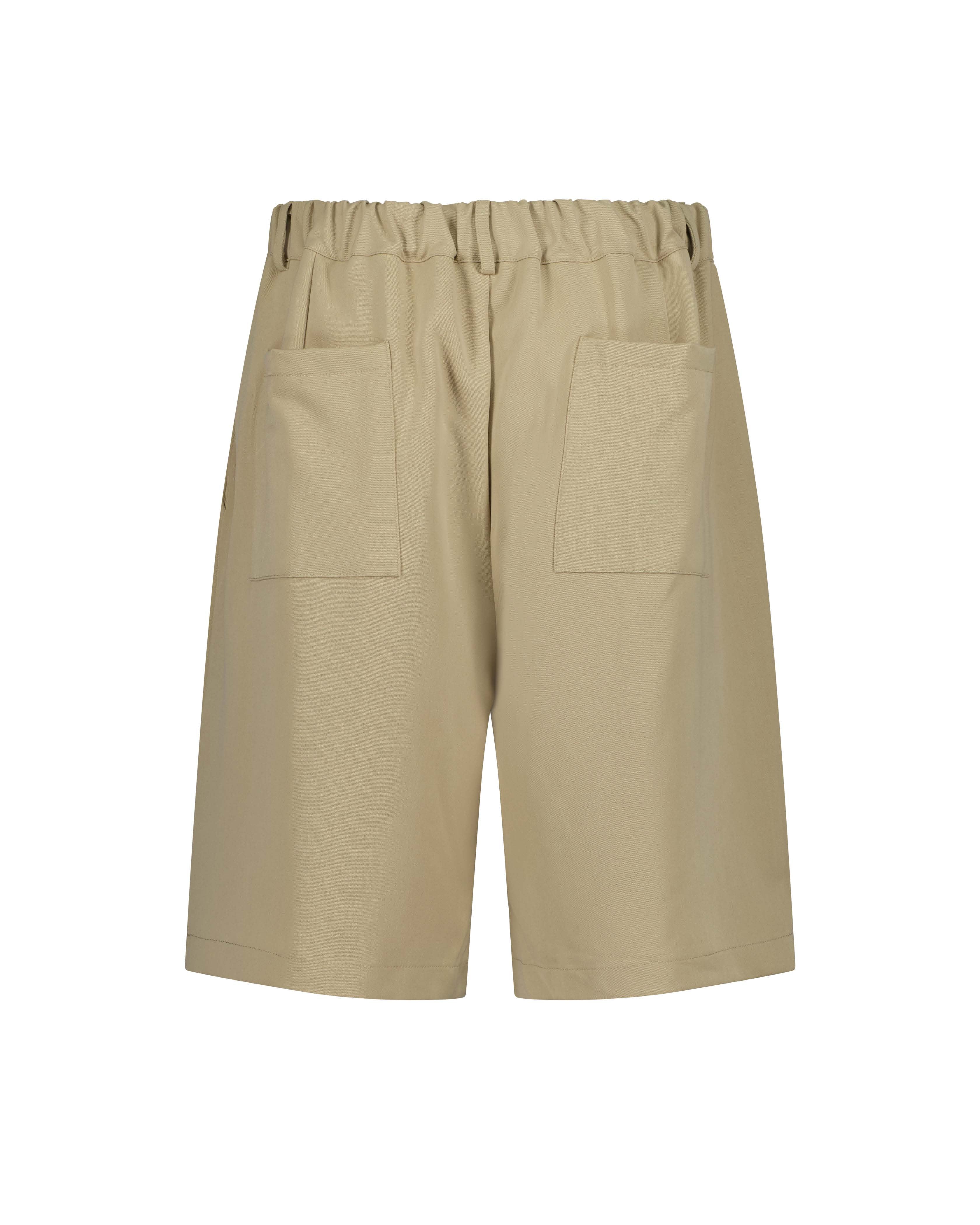 Plissierte Shorts – Beige