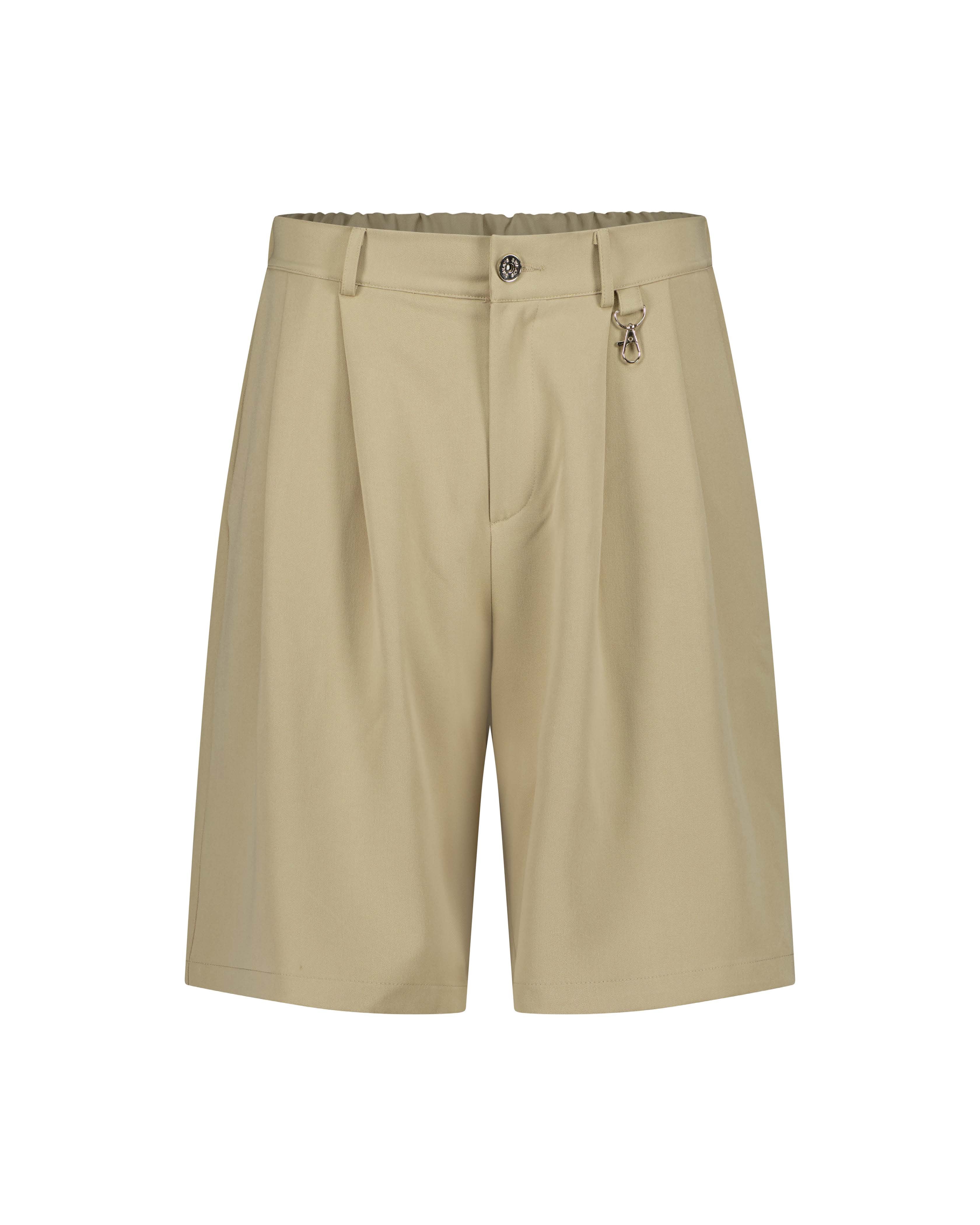 Plissierte Shorts – Beige