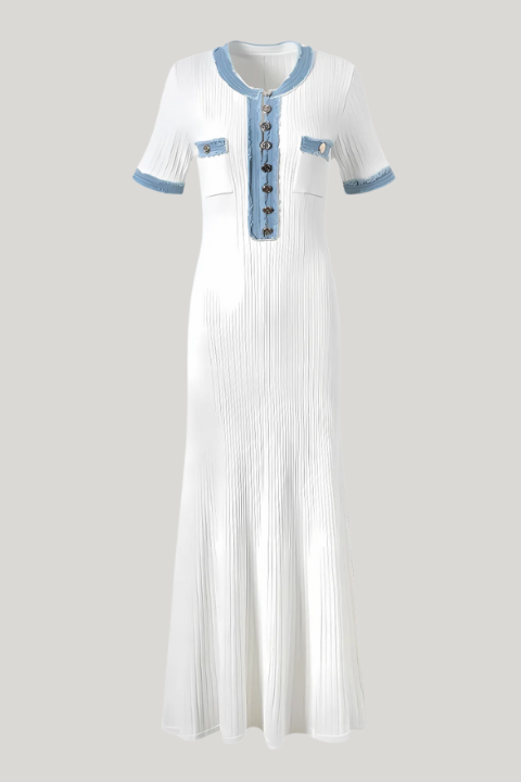 Buttoned Knit Dress – 154876